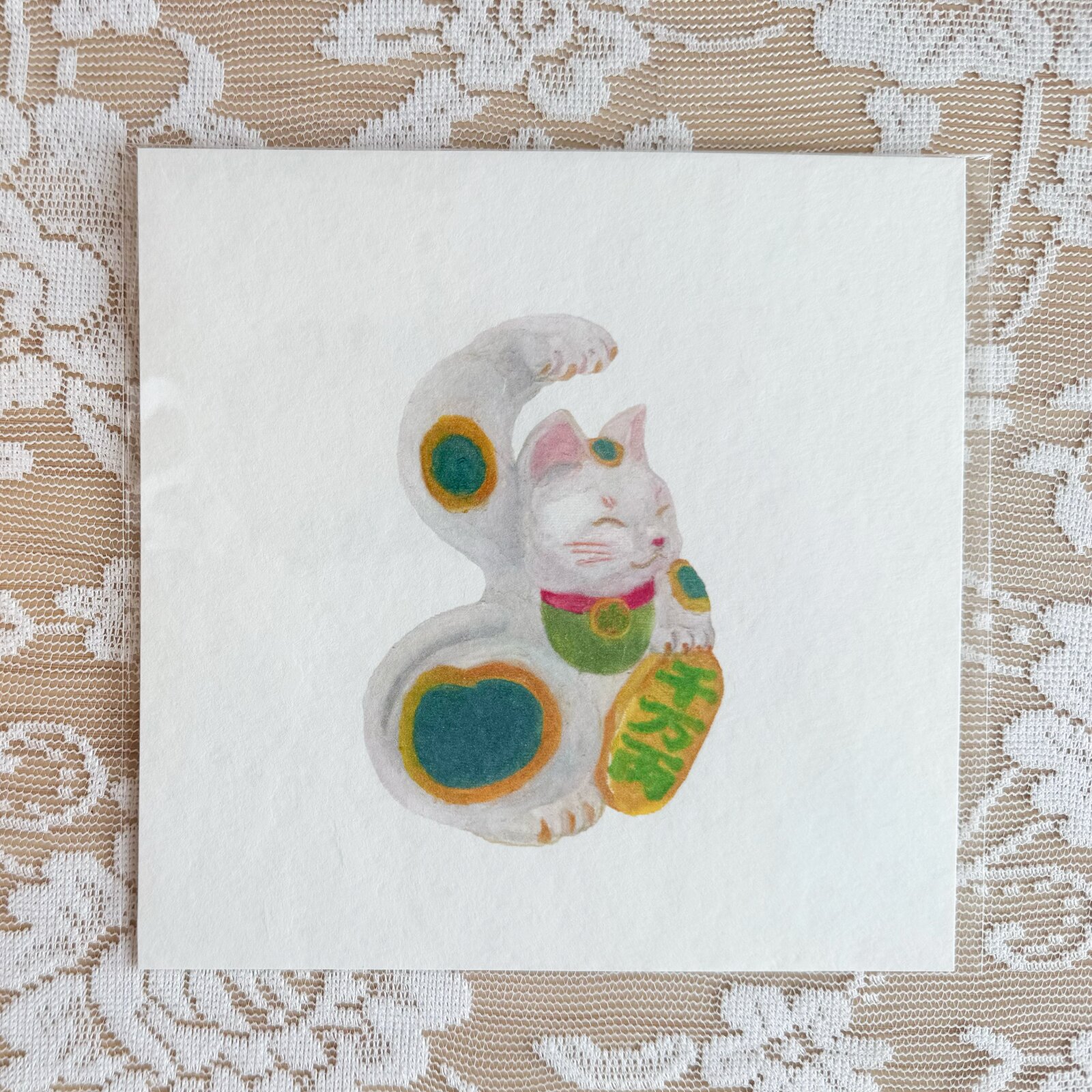 Maneki-neko A5 print